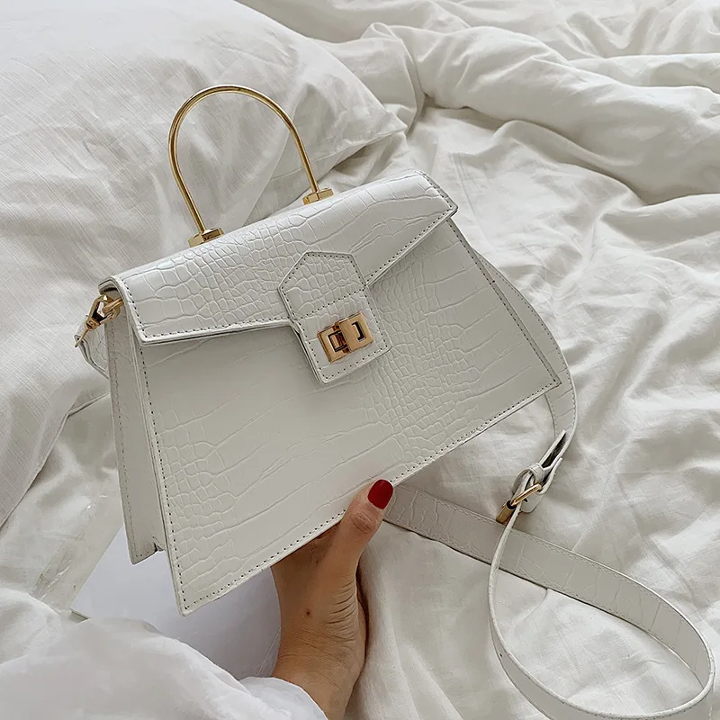 Skup 2019 kobiet wzór z kamieniem mała torba kwadratowa moda PU skóra stylowe torebki szeroki pasek torba listonoszka na ramię pani sprzęgła