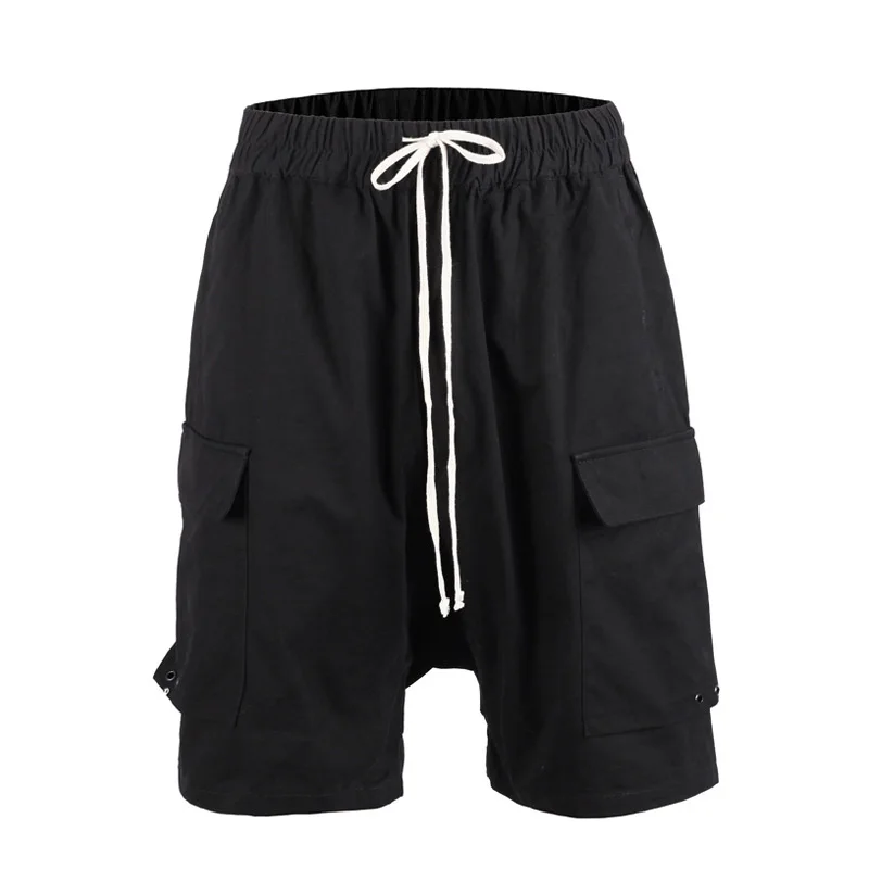 С эластичной резинкой на талии висит шорты Повседневное мужские шорты брюки шорты со шнурком уличная одежда больших размеров