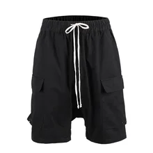 С эластичной резинкой на талии висит шорты Повседневное мужские шорты брюки шорты со шнурком уличная одежда больших размеров