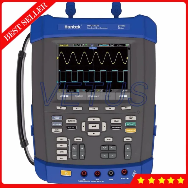 Special Price Hantek DSO1202E Digital Frequency Counter 200MHz 2 CH Handheld Oscilloscope with FFT Spectrum Analyzer 1000 waveforms Record