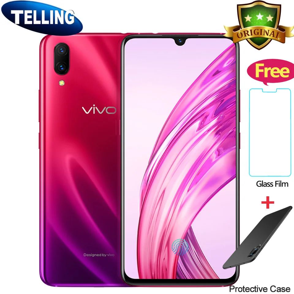 Vivo авторизованный смартфон Vivo X23 4G LTE Android 8,1 Snapdragon 670 Восьмиядерный 8+ 128G экран отпечатков пальцев ID 12MP AI селфи HiFi