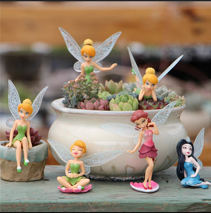 Anime Cartoon Tinkerbell Fairy PVC Action Figure Toys Girls Dolls Gift