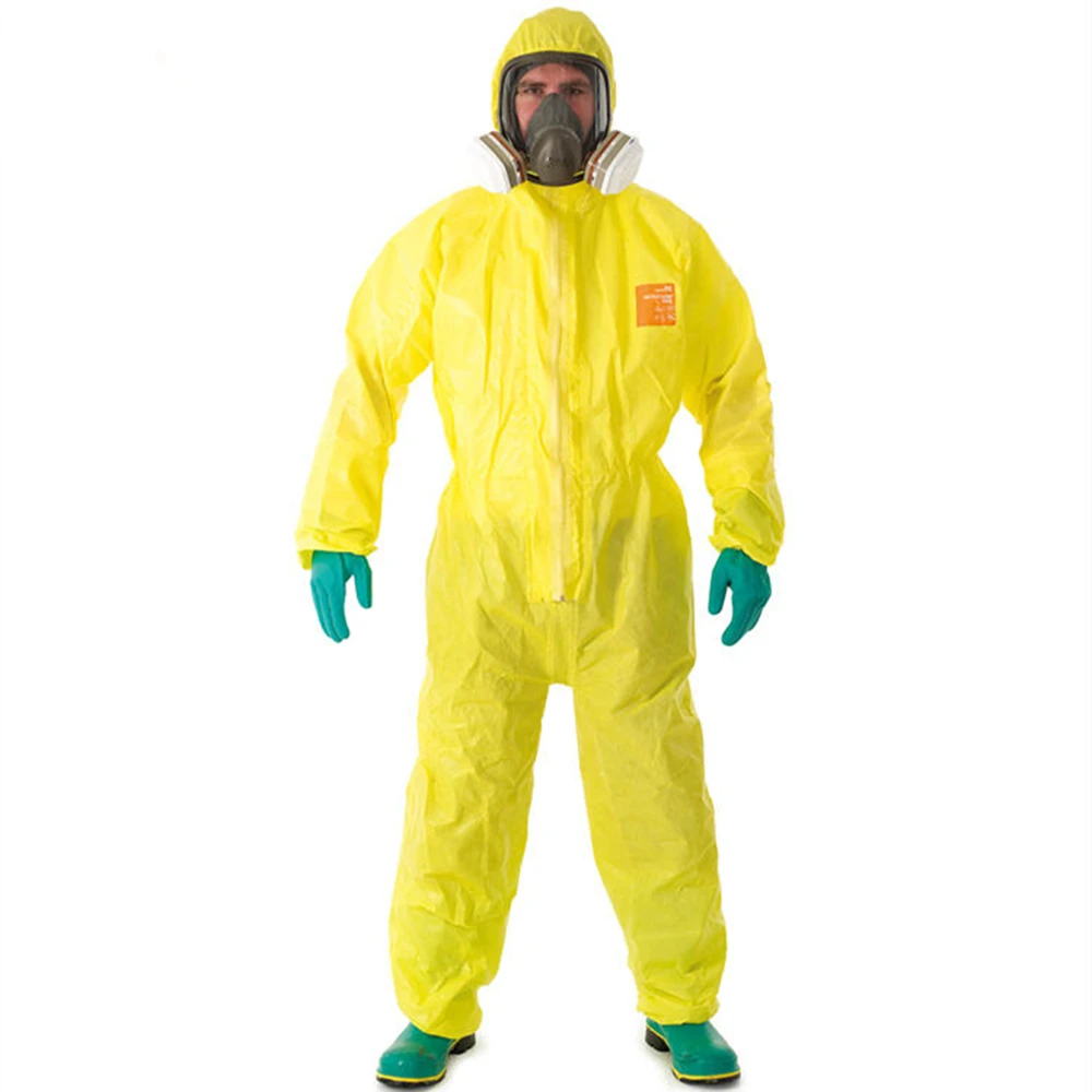 

Pro Safety Clothing WHJ3000 Chemicals Protective Clothing Whole-body Sulfuric Acid Alkali Safety Coveralls Mercury Chemical Suit