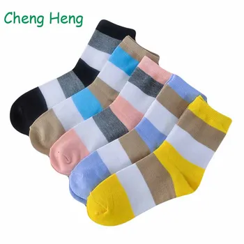 

5 Pair/ Lot Hot Sale 3 Solid Color Stitching Thick Stripes Women Socks Quality Spring Autumn Winter Warm Comfortable Female Sock