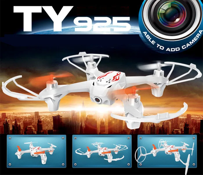 Hot Sale TY 925 Transformable 3 in 1 2.4G RC Quadcopter Model with 0.3MP HD Camera UFO