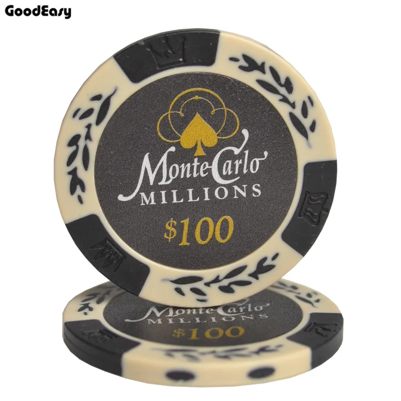 25 шт./лот Монте-Карло пшеничный доллар покер чип монеты казино Техасский покер фишки наборы черный Джек покер настольная игра покер клуб - Цвет: 100