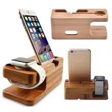Деревянный пол для наручных часов Apple Watch 44 мм 40 мм Стенд Подставка для телефона зарядная настольная стойка для наручных часов iWatch, 4/3/2/1 38 мм 42 мм ремешок бамбук зарядным устройством
