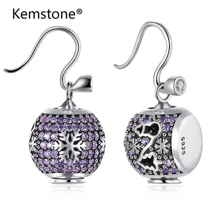 

Kemstone Fashion Sterling Silver Micro Pave Crystal Beaded Dangle Earrings for Women