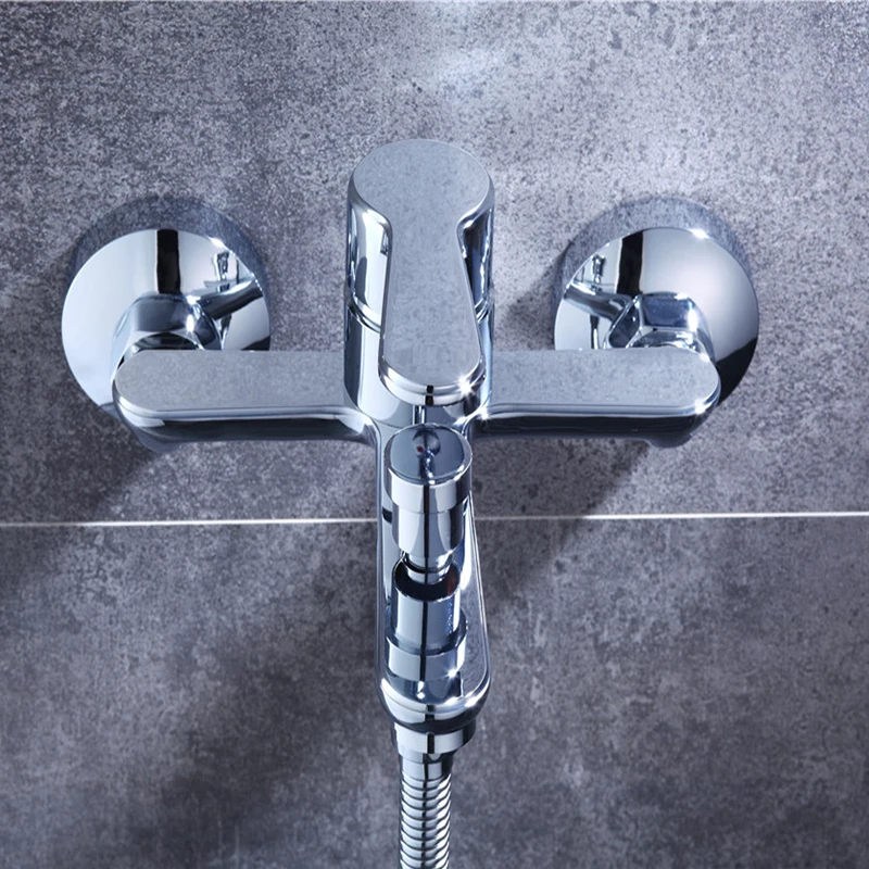 

TOOKOC Bathtub Faucets Chrome Brass Single Handle Hot and cold water tap faucet set waterfall water mixer bath sink faucet mix