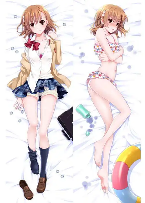 Для aru kagaku no railgun аниме персонажи сексуальная девушка misaka mikoto & shokuhou misaki наволочка