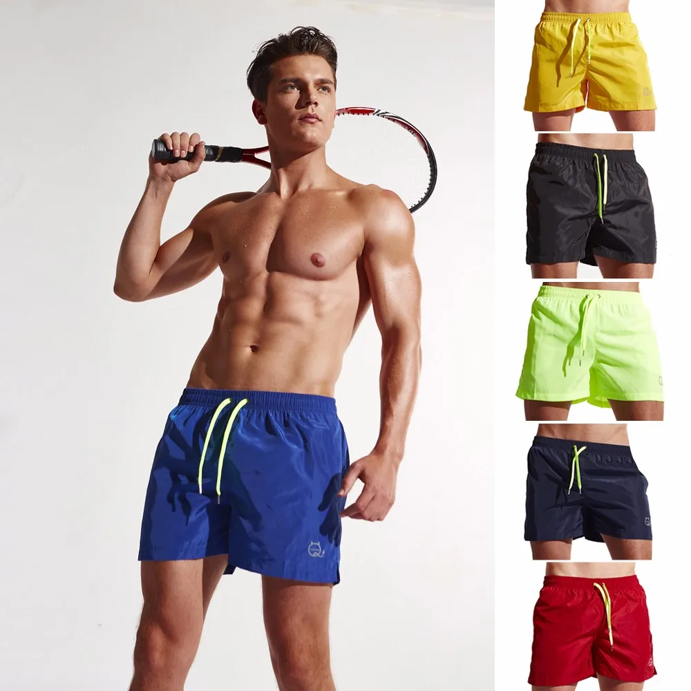 

ISHOWTIENDA Men Solid color Shorts 2019 Spring Summer Male Patchwork Short Sweatpants #W35