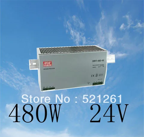 Din рейка питание 480 Вт 24 В мощность suply meanwell ac dc конвертер DRP 480S оригинальный MeanWell 20A