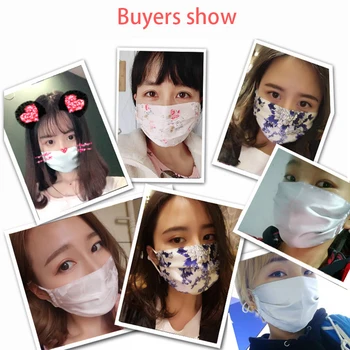 

Moledodo 1PC Silk Mouth Mask Sunscreen Female Men's Thin Section Dustproof Breathable Adult Mouth Mask Sunshade Washable D40