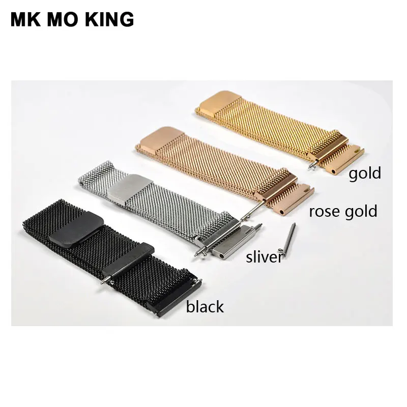 Роскошный Миланский магнитный ремешок из нержавеющей стали для Cartier Samsung S3 S2 Huami DW