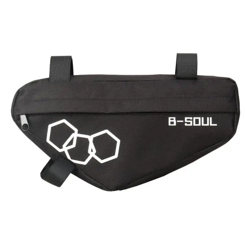 Треугольная сумка для горного велосипеда, велосипедная Рама, передняя Труба, водонепроницаемые сумки, двухслойная изоляционная сумка для хранения, оборудование для верховой езды - Цвет: Black