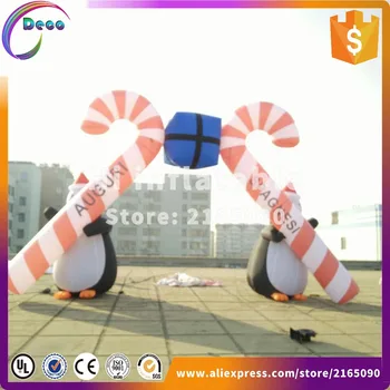 

inflatable christmas penguin arch with inflatable xmas lawn decorations