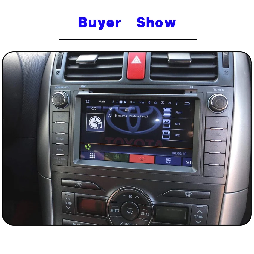 Cheap KANOR 4+32G Octa Core Android 9.0 2din car radio For Toyota Auris With GPS Navigation DVD Bluetooth SWC Audio Car Multimedia 1