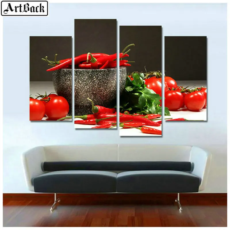 

4 spelling diamond painting vegetable full square diamond embroidery 3d diamond mosaic dog flower sticker
