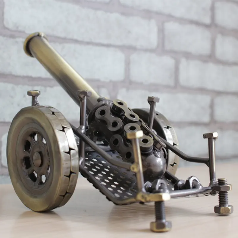 

Awesome Artillery Retro Iron Art Decoration Craft Traditional Handmade Artillery Metal Sculpture Nice Gift To Military Lovers