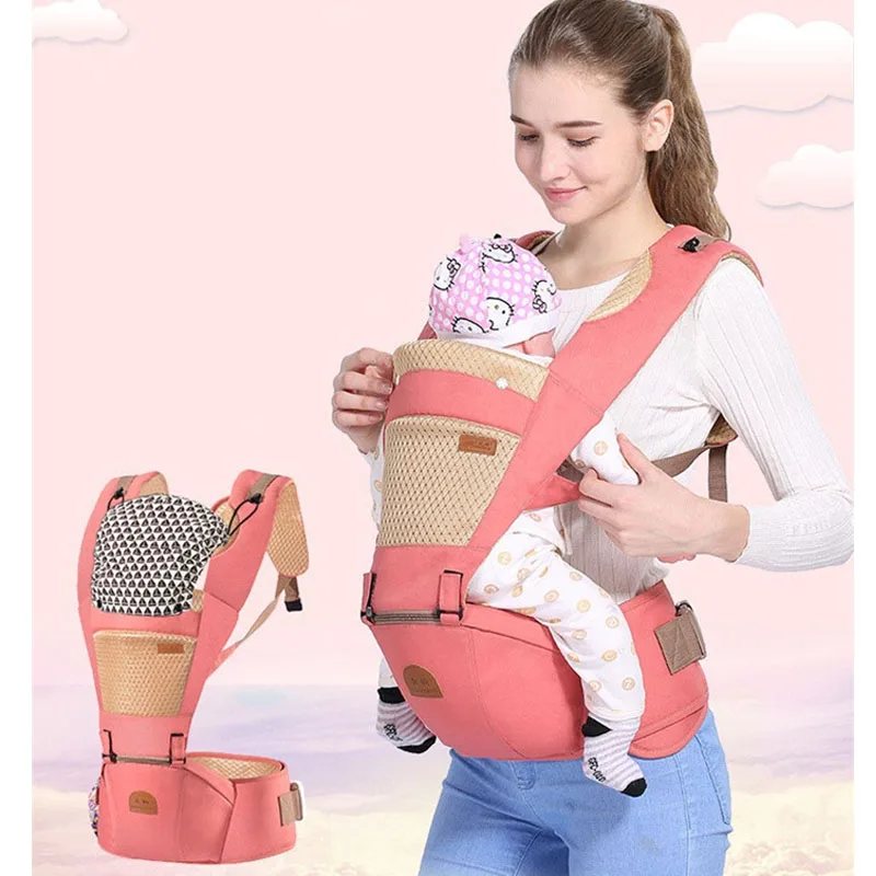 Breathable Ergonomic carrier backpack Portable infant font b baby b font carrier Kangaroo hipseat heaps with