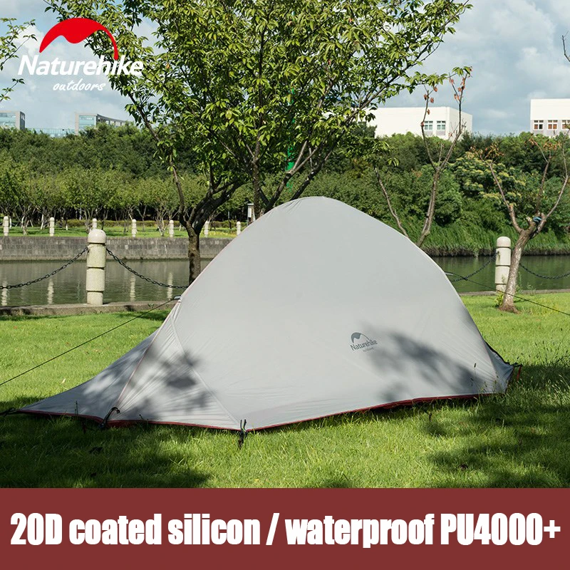 Naturehike 210 T/20D силиконовая ткань сверхлегкие палатки для кемпинга 3 человек 4 сезона
