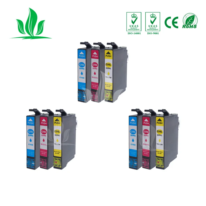 

9PCS CMY T2991 29 XL Compatible Ink Cartridge for EPSON XP-255 XP-257 XP-332 XP-352 XP-355 XP-445 XP-452 XP-455 Printer