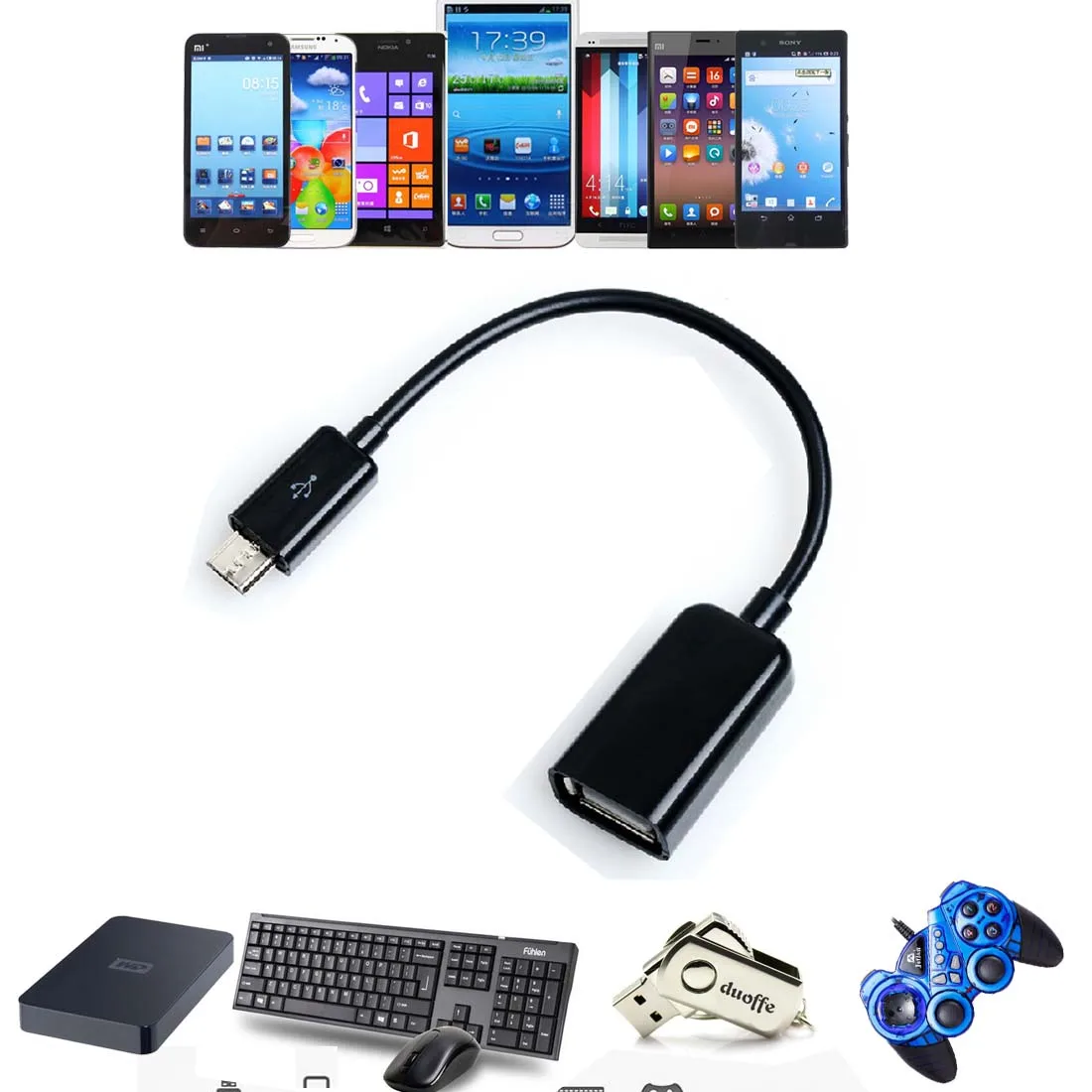 USB адаптер OTG Кабель-адаптер для lenovo Tablet Ideatab V2007/A-F V2010/A-F планшет Android USB 2,0 OTG адаптер