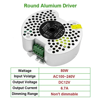 

80W DC12V Led Driver Power Supply 6A AC100-240V lighting Transformer Constant voltage Power For LED Strip Light Advertising box