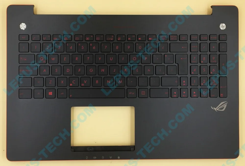 Клавиатура с подсветкой LA SP для ASUS G550 G550JK N550 подставкой рук черная