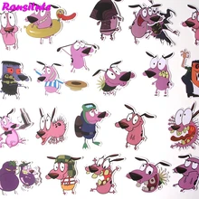 38 шт./компл. Мужество Трусливый Пес Стикеры плакат Водонепроницаемый автомобиля Стикеры тележка чехол Стикеры "сделай сам" Прохладный Скейтборд наклейка R381