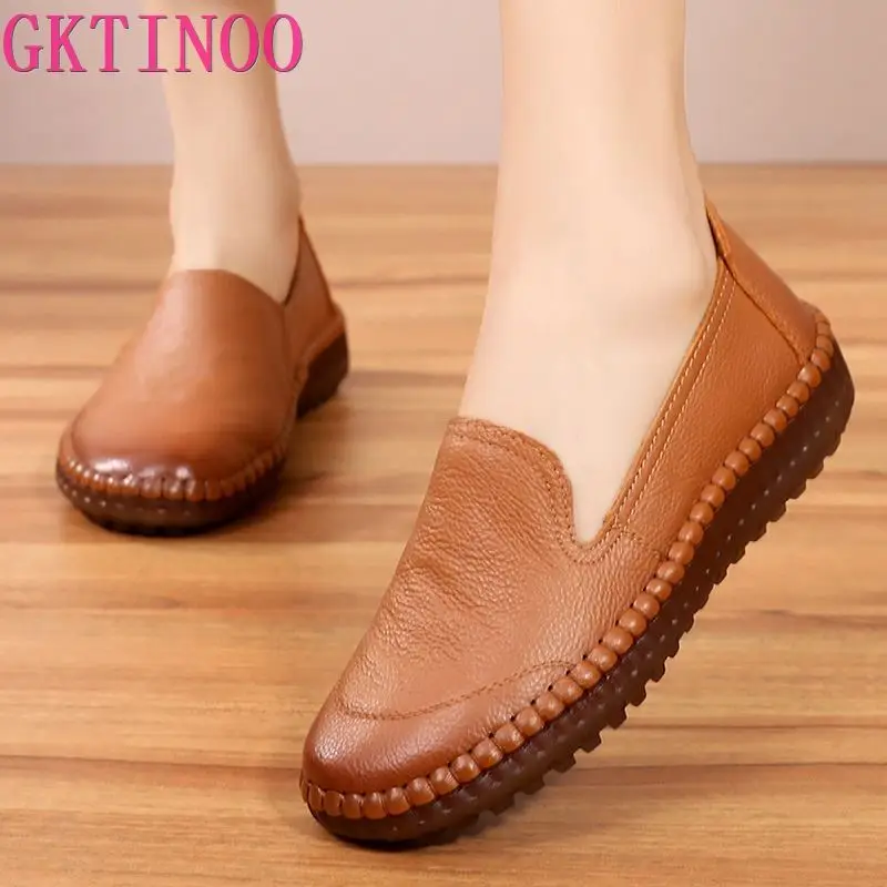 flat leather womens shoes