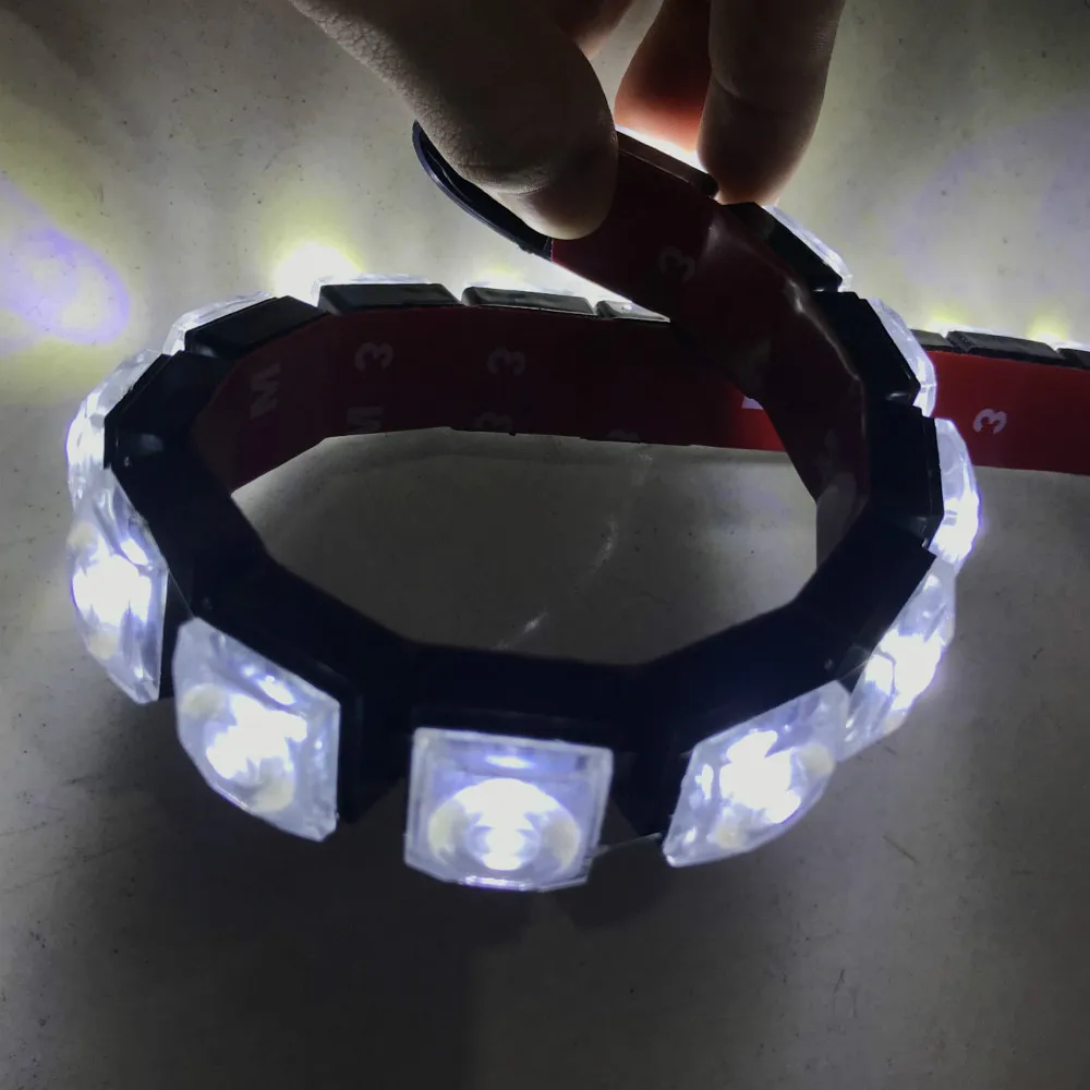 JURUS 2Pcs Car LED 12V Daytime Running Lights Flowing Light White Turn Signal Light Amber Flexible Led Strip Bar DRL Car-Styling