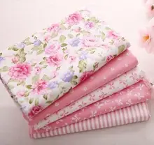 Tissu Africain 5 個 40 センチメートル * 50 センチメートルピンクキルティング綿 100% 生地花 Telas パッチワーク Algodon 縫製ティルダ脂肪四半期(China)