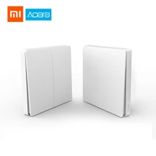 Xiaomi Original Aqara Smart ZigBee Zero Line Fire Wire Light Switch Remote Control Wireless Key Wall Switch With Mi Home Xiaomi Original Aqara Smart ZigBee Zero Line Fire Wire Light Switch Remote Control Wireless Key Wall Switch With Mi Home