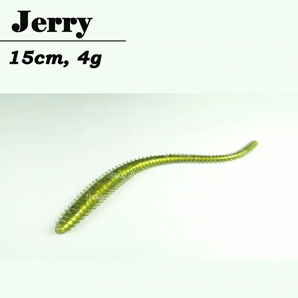 Jerry 15 шт., 15 см/6 дюймов, 4 г, WACKY Worm, сороконожка, creature stick, приманка, мягкая искусственная приманка для рыбалки