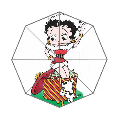 Горячая на заказ Betty Boop Лучший милый, симпатичный дизайн Портативный Модный стильный полезный складной зонтик#-grfioi - Цвет: Фиолетовый