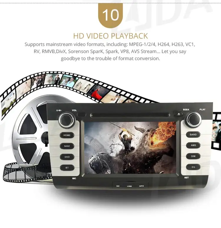 Perfect LJDA Android 9.1 Car DVD Player For Suzuki swift 2004-2010 Car Multimedia Player Stereo GPS Navigation IPS Audio 2 Din Car Radio 12