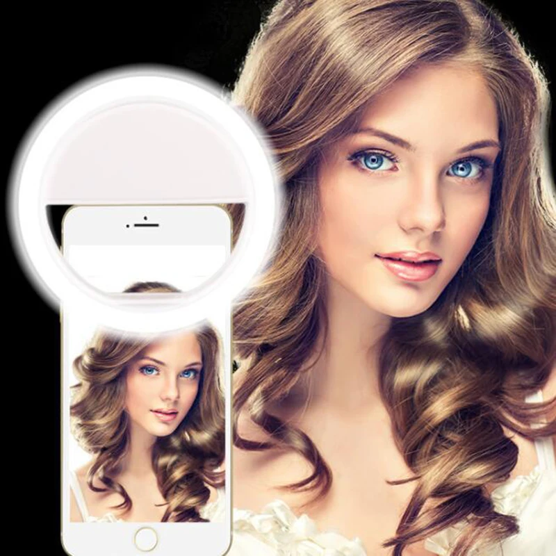 

RBAYSALE LED Selfie Lighting Round Lamp Portable Clip Phone Mobile Three Layers Flash 36 Beads Photographic Picture Take Selfie