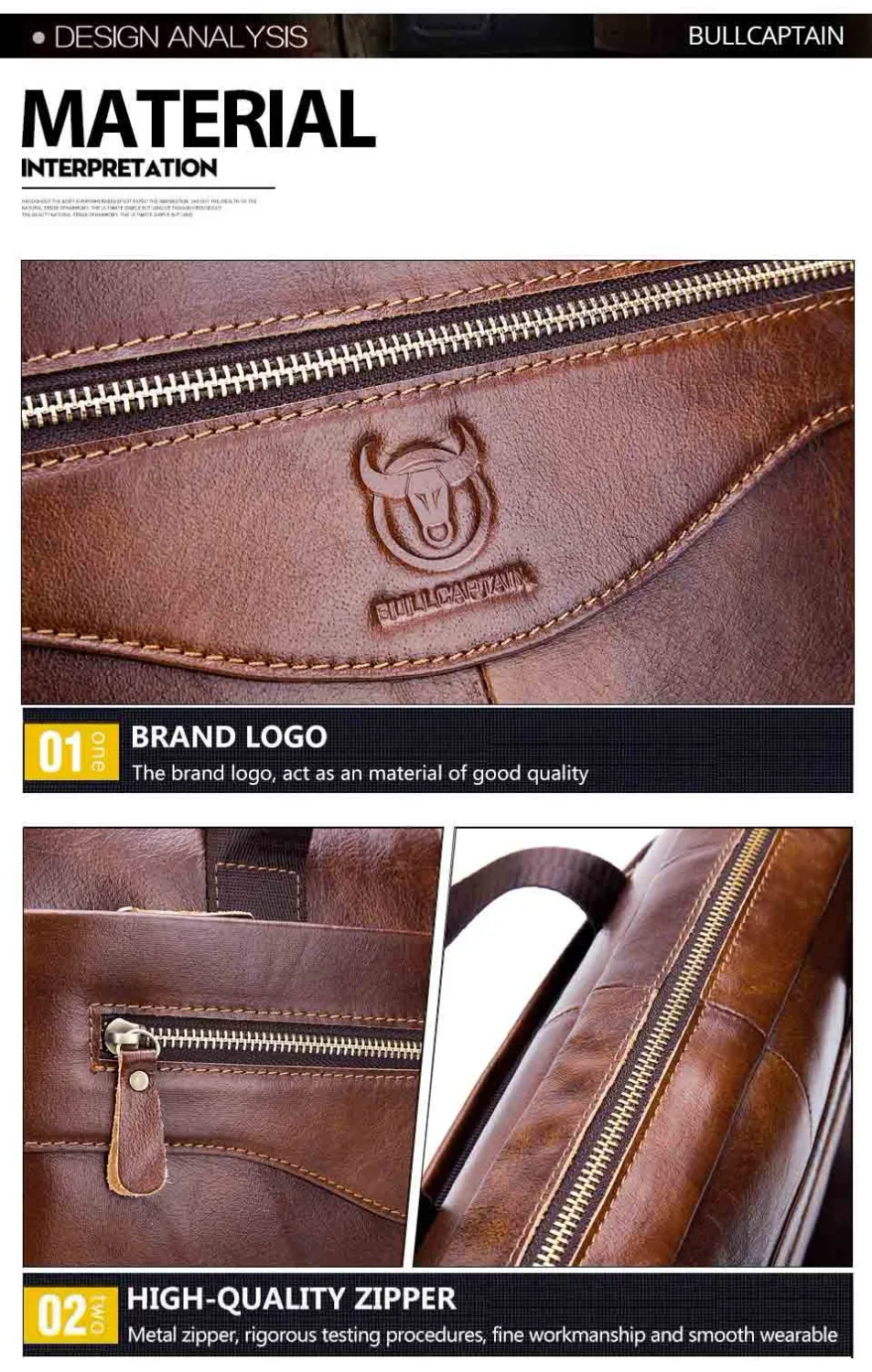 Bullcaptain 2019 nova moda de couro masculino