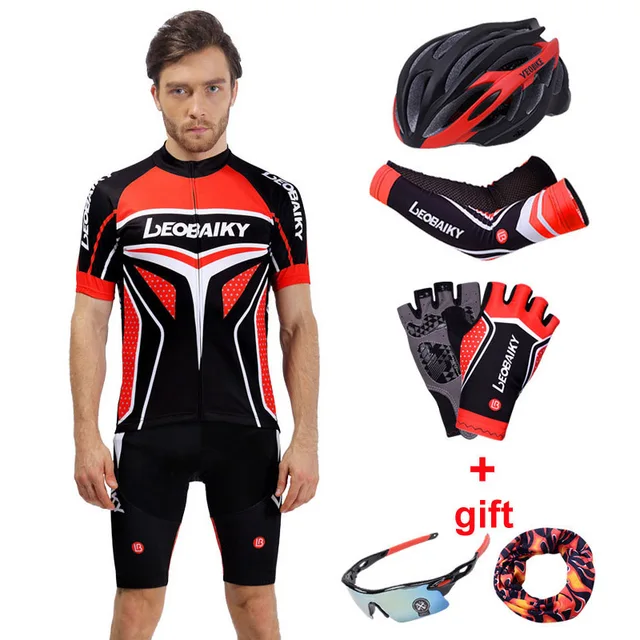 Cycling Jersey 2025 Tour Team Set,Men's Breathable MTB Bike Shirt Quick-Dry Bib Short Kits GEL Paddad Bike Jersey Kit