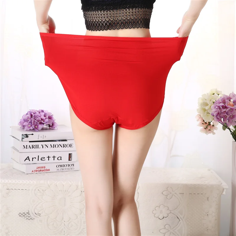 High Waist Briefs Women Cotton Solid Plus Size Womens Underwear Panties Breathable Female Sexy Panty Soft Underpants for Women (4)