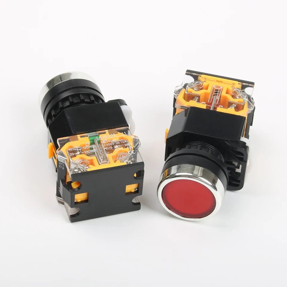 LA38 11203 LA38-11/203 Red Green Automatic Momentary Reset Push