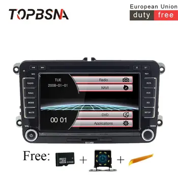 شراءTOPBSNA مشغل أسطوانات للسيارة لاعب لشركة فولكس فاجن جولف 5/6 باسات B7/cc/b6 مقعد ليونتيجوان سكودا اوكتافيا لتحديد المواقع والملاحة 2 الدين راديو السي...