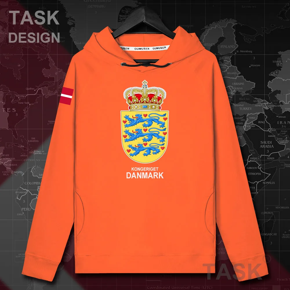 Дания Датский Danmark DK DNK Мужская толстовка пуловеры толстовки Топ Толстовка