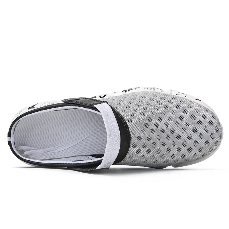 Men's Croc Sandal Slippers Mesh Breathable Beach Flip Flops Flat Shoes Summer New Non-slip Light Sandals for Men