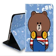 New arrive cartoon Brown bear Minnie rabbit pattern tablet case for ipad new 2017 A1822 brand quality tablet cover with parcel