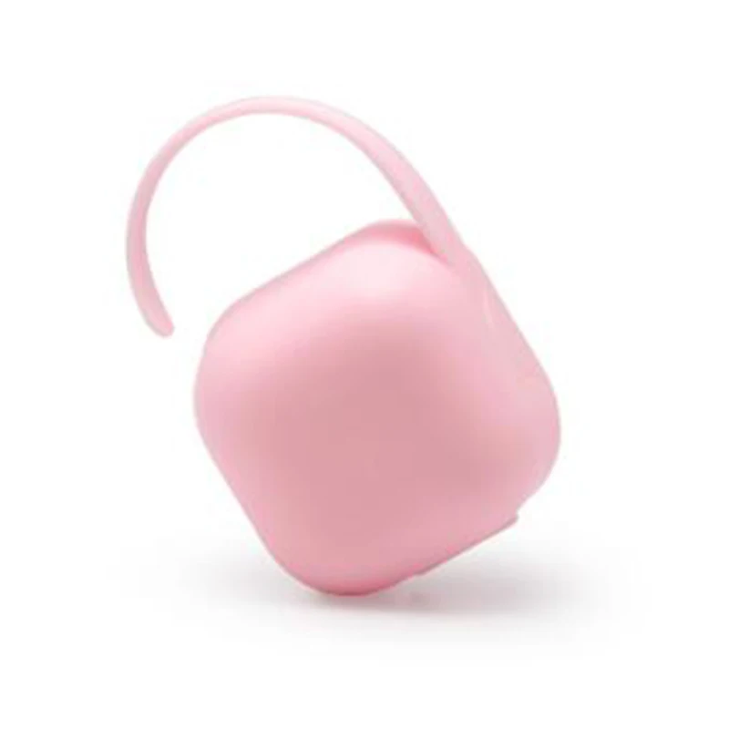 Милый прочный портативный для малышей детский чехол-колыбель для соска ящик для путешествий пылезащитный чехол - Цвет: pink