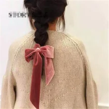 Hot Sale 1pc 6 Colors Bow Velvet Scrunchies Bow knot Elastic Hair Band Girls Hair Rope Ponytail Holder Hair Tie Head wear Hot Sale 1pc 6 Colors Bow Velvet Scrunchies Bow knot Elastic Hair Band Girls Hair Rope Ponytail Holder Hair Tie Head wear