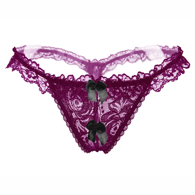 Open Crotch Bow Tangas Women Thongs And G Strings Sexy Panties Plus Size Rope Low Waist Underwear Culotte Femme Erotic Linerie 10 (7)