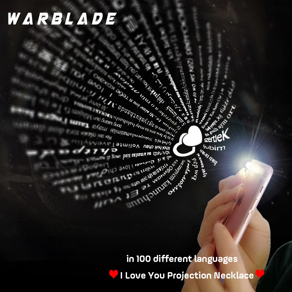 WBL новинка 100 языков I Love You ожерелье для женщин Memory проекция свадебное чокер в